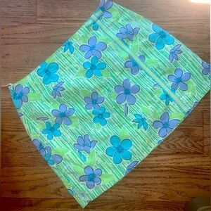 Vintage Lilly Pulitzer flower printed skirt with bow